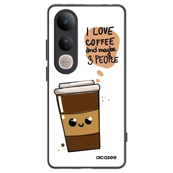 Picasee fekete szilikon tok az alábbi mobiltelefonokra Vivo V50 Lite 5G - Cute coffee