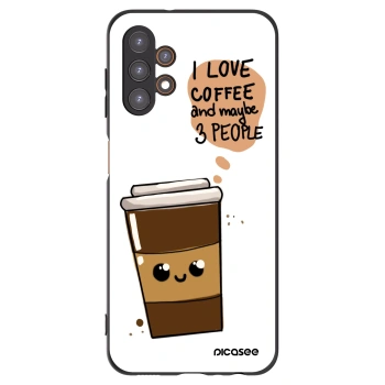 Picasee fekete szilikon tok az alábbi mobiltelefonokra Samsung Galaxy A13 5G - Cute coffee