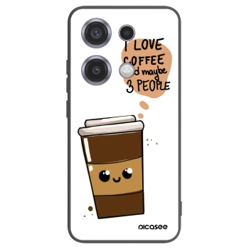 Picasee fekete szilikon tok az alábbi mobiltelefonokra Xiaomi Redmi Note 14S - Cute coffee