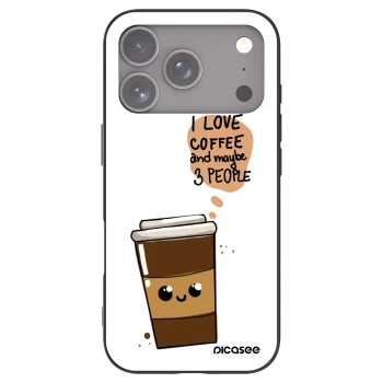 Picasee fekete szilikon tok az alábbi mobiltelefonokra Apple iPhone 17 Pro - Cute coffee