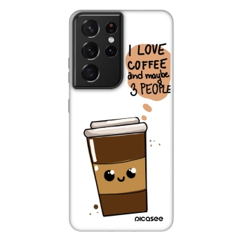 Picasee Fashion Case Samsung Galaxy S21 Ultra 5G G998B - Cute coffee