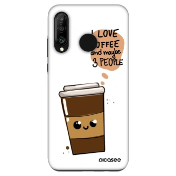 Szilikon tok erre a típusra Huawei P30 Lite - Cute coffee