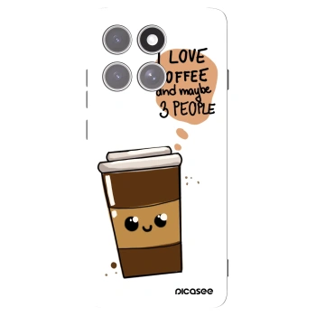Picasee fekete szilikon tok az alábbi mobiltelefonokra Motorola Edge 60 Pro - Cute coffee