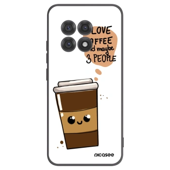 Picasee fekete szilikon tok az alábbi mobiltelefonokra OnePlus 13R 5G - Cute coffee
