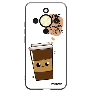 Picasee fekete szilikon tok az alábbi mobiltelefonokra Honor Magic8 Lite 5G - Cute coffee