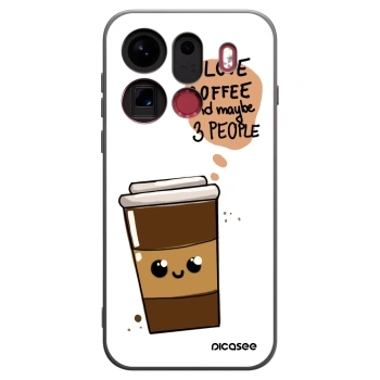 Picasee fekete szilikon tok az alábbi mobiltelefonokra OPPO Find X9 Pro - Cute coffee
