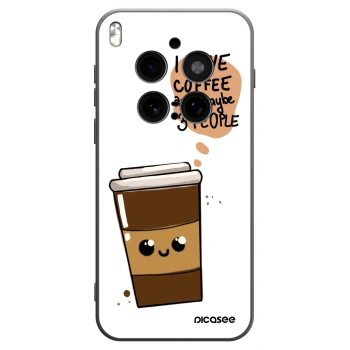 Picasee fekete szilikon tok az alábbi mobiltelefonokra Vivo X300 Pro - Cute coffee