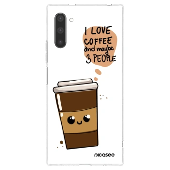 Picasee átlátszó szilikon tok az alábbi mobiltelefonokra Samsung Galaxy Note 10 N970F - Cute coffee