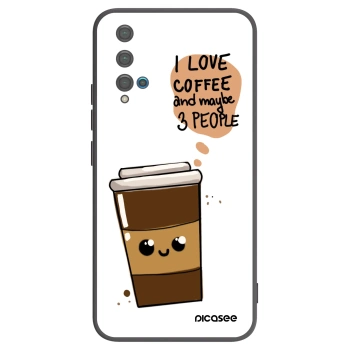 Picasee fekete szilikon tok az alábbi mobiltelefonokra Huawei Nova 5T - Cute coffee