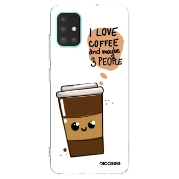 Picasee átlátszó szilikon tok az alábbi mobiltelefonokra Samsung Galaxy A51 A515F - Cute coffee