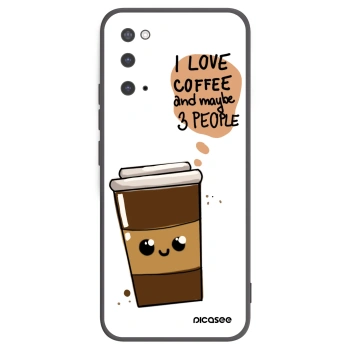 Picasee fekete szilikon tok az alábbi mobiltelefonokra Samsung Galaxy S20 G980F - Cute coffee