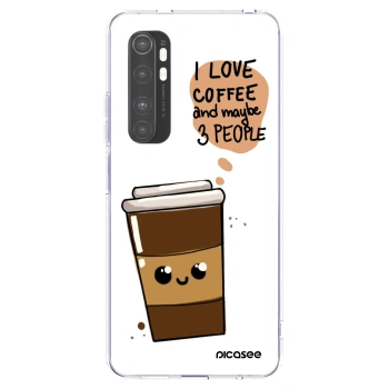 Picasee átlátszó szilikon tok az alábbi mobiltelefonokra Xiaomi Mi Note 10 Lite - Cute coffee
