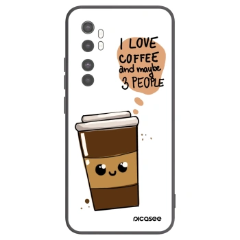 Picasee fekete szilikon tok az alábbi mobiltelefonokra Xiaomi Mi Note 10 Lite - Cute coffee