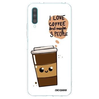 Picasee átlátszó szilikon tok az alábbi mobiltelefonokra Samsung Galaxy A30s A307F - Cute coffee