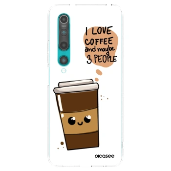 Picasee átlátszó szilikon tok az alábbi mobiltelefonokra Xiaomi Mi 10 - Cute coffee