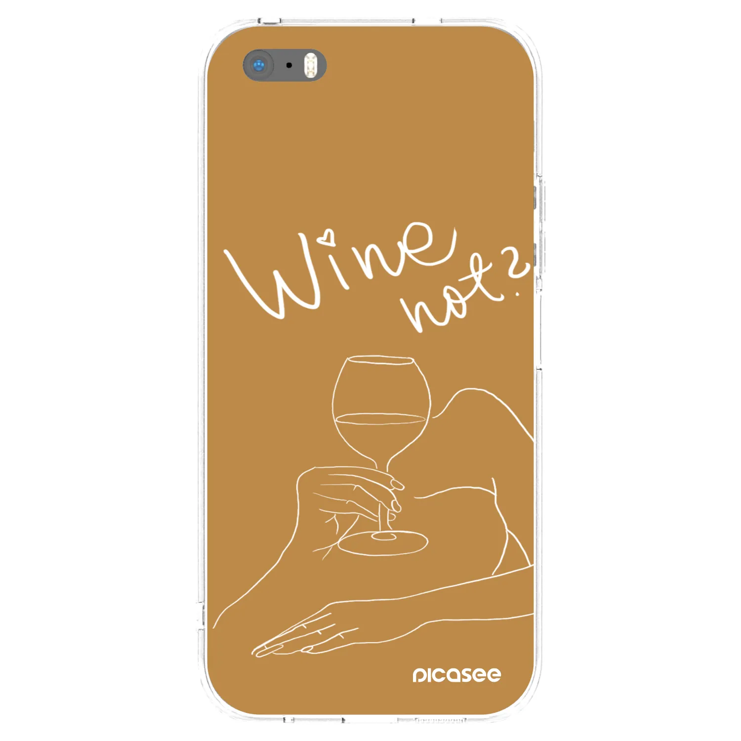 Picasee átlátszó szilikon tok az alábbi mobiltelefonokra Apple iPhone 5/5S/SE - Wine not