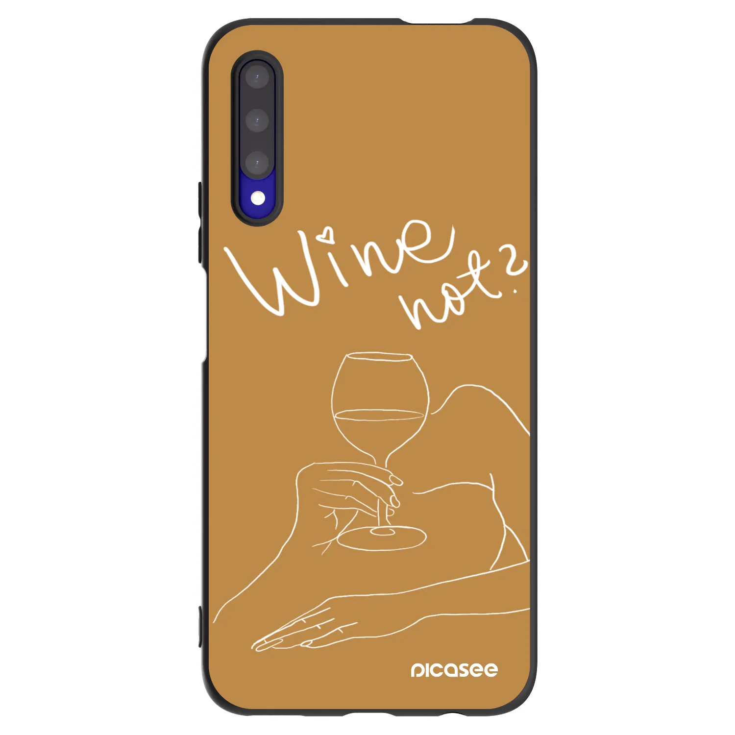 Picasee fekete szilikon tok az alábbi mobiltelefonokra Honor 9X Pro - Wine not