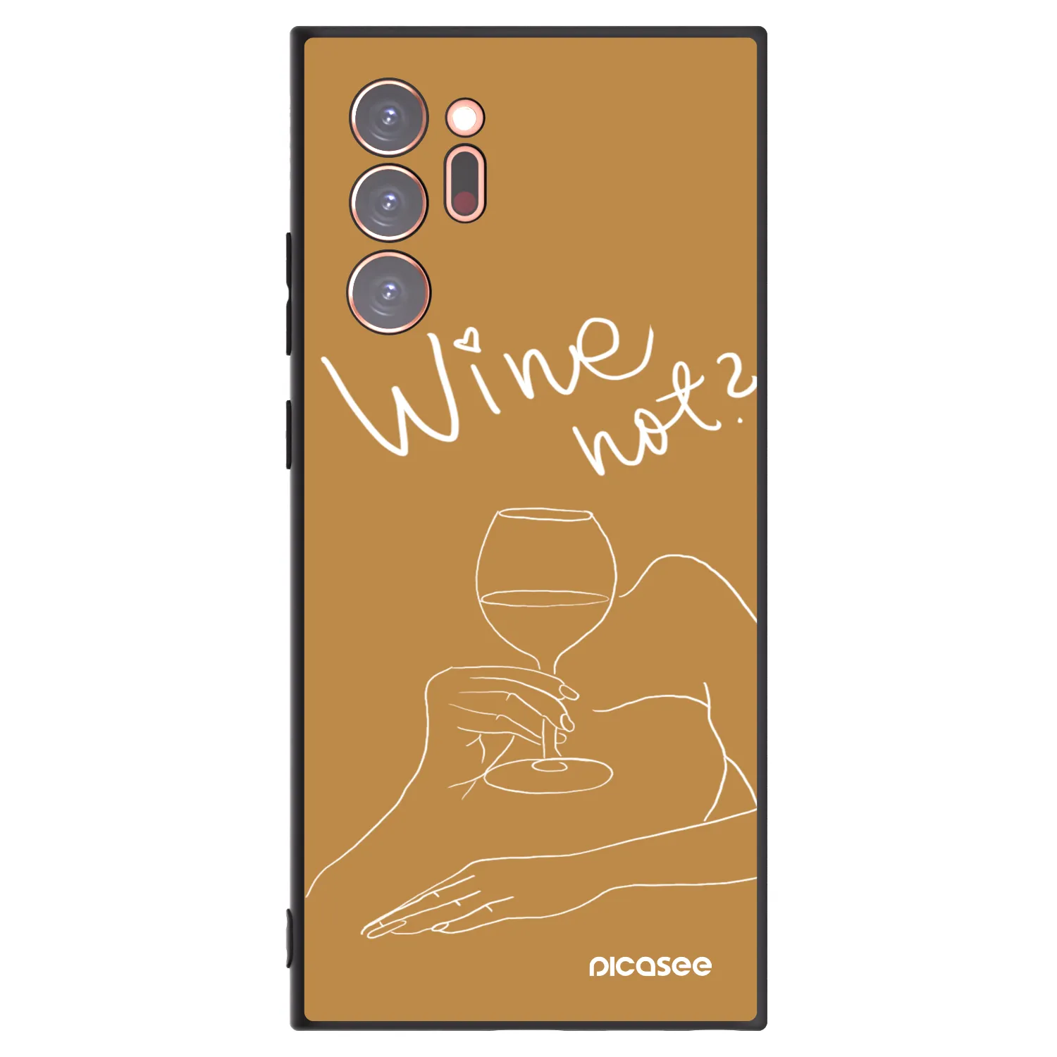 Picasee fekete szilikon tok az alábbi mobiltelefonokra Samsung Galaxy Note 20 Ultra - Wine not