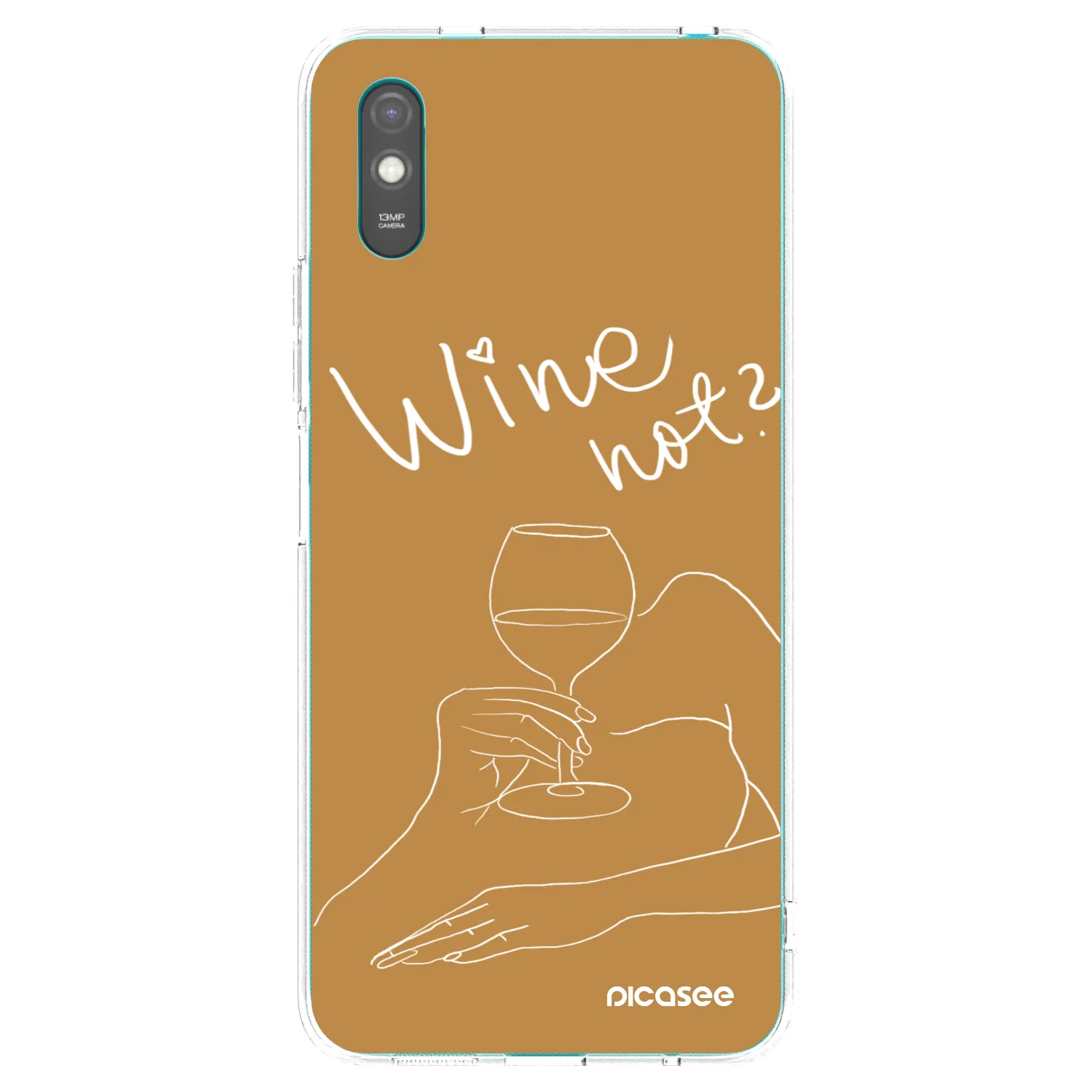 Picasee átlátszó szilikon tok az alábbi mobiltelefonokra Xiaomi Redmi 9A - Wine not