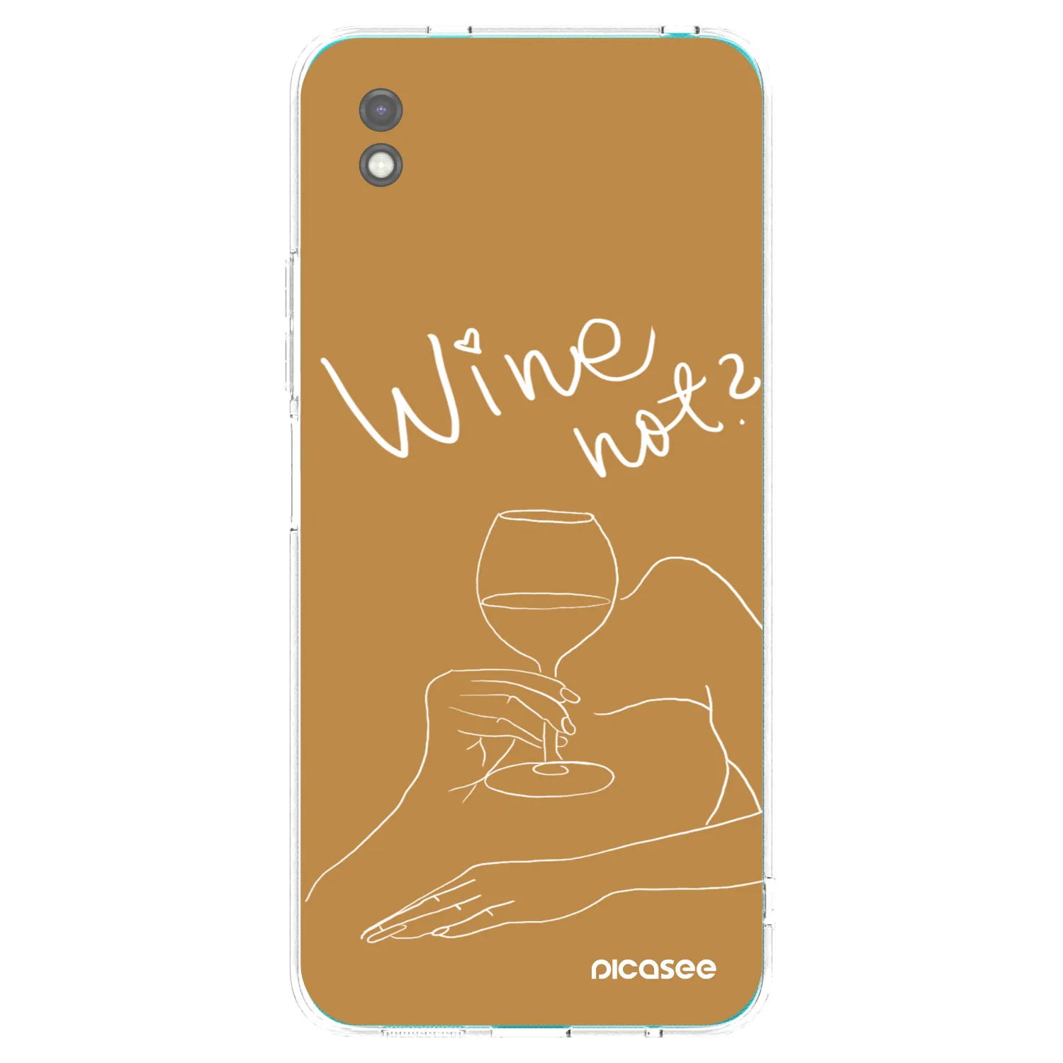 Picasee fekete szilikon tok az alábbi mobiltelefonokra Xiaomi Redmi 9A - Wine not
