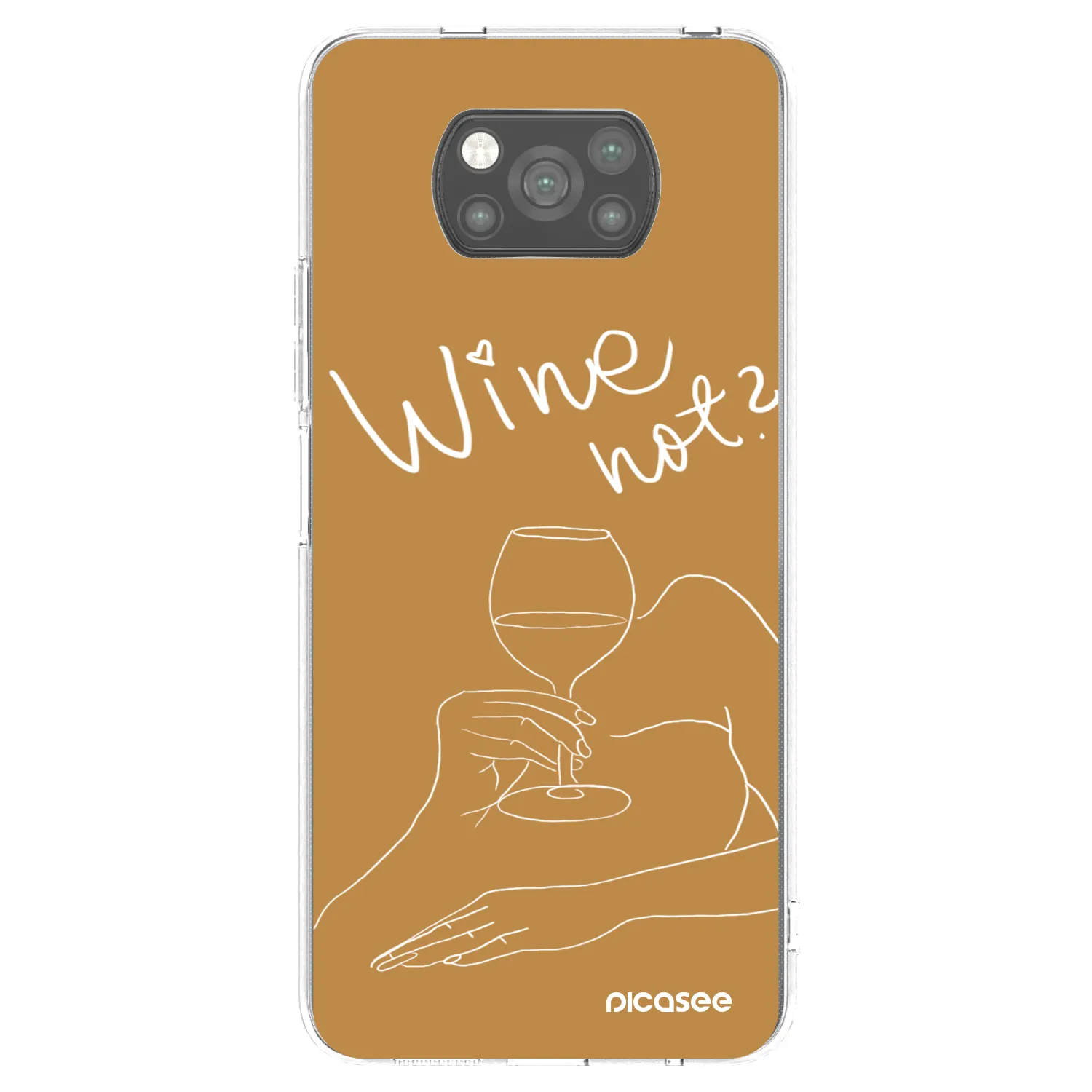 Picasee fekete szilikon tok az alábbi mobiltelefonokra Xiaomi Poco X3 - Wine not