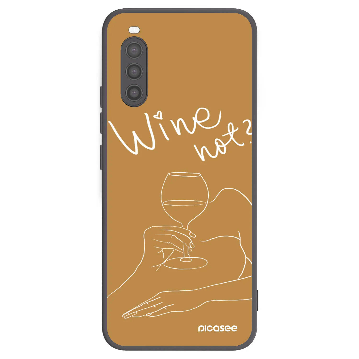 Picasee fekete szilikon tok az alábbi mobiltelefonokra Sony Xperia 10 II - Wine not