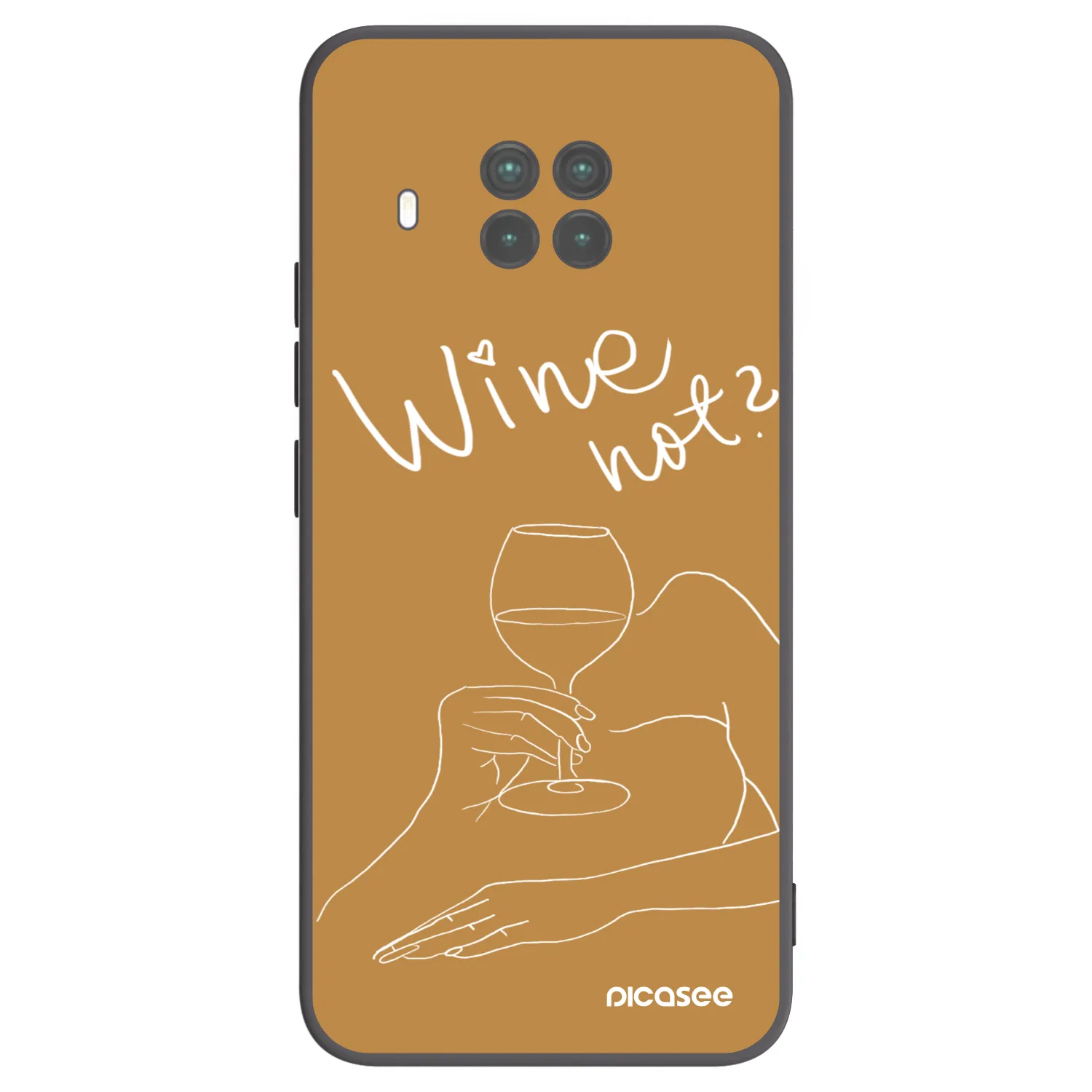 Picasee fekete szilikon tok az alábbi mobiltelefonokra Xiaomi Mi 10T Lite - Wine not