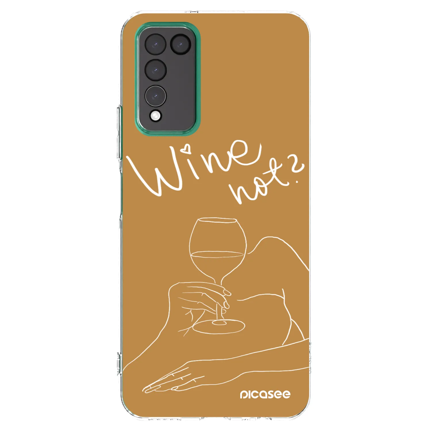 Picasee átlátszó szilikon tok az alábbi mobiltelefonokra Honor 10X Lite - Wine not