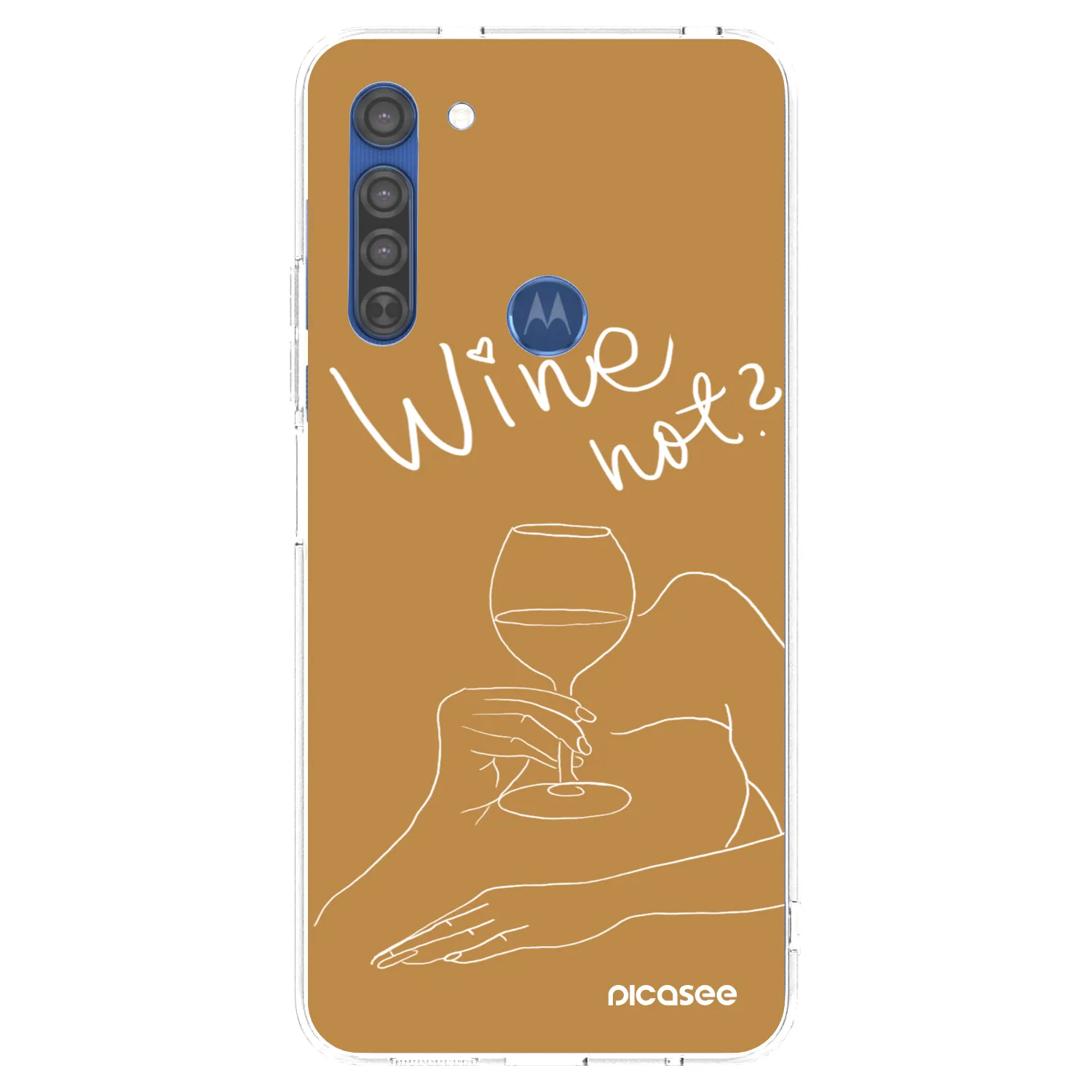 Picasee átlátszó szilikon tok az alábbi mobiltelefonokra Motorola Moto G8 - Wine not