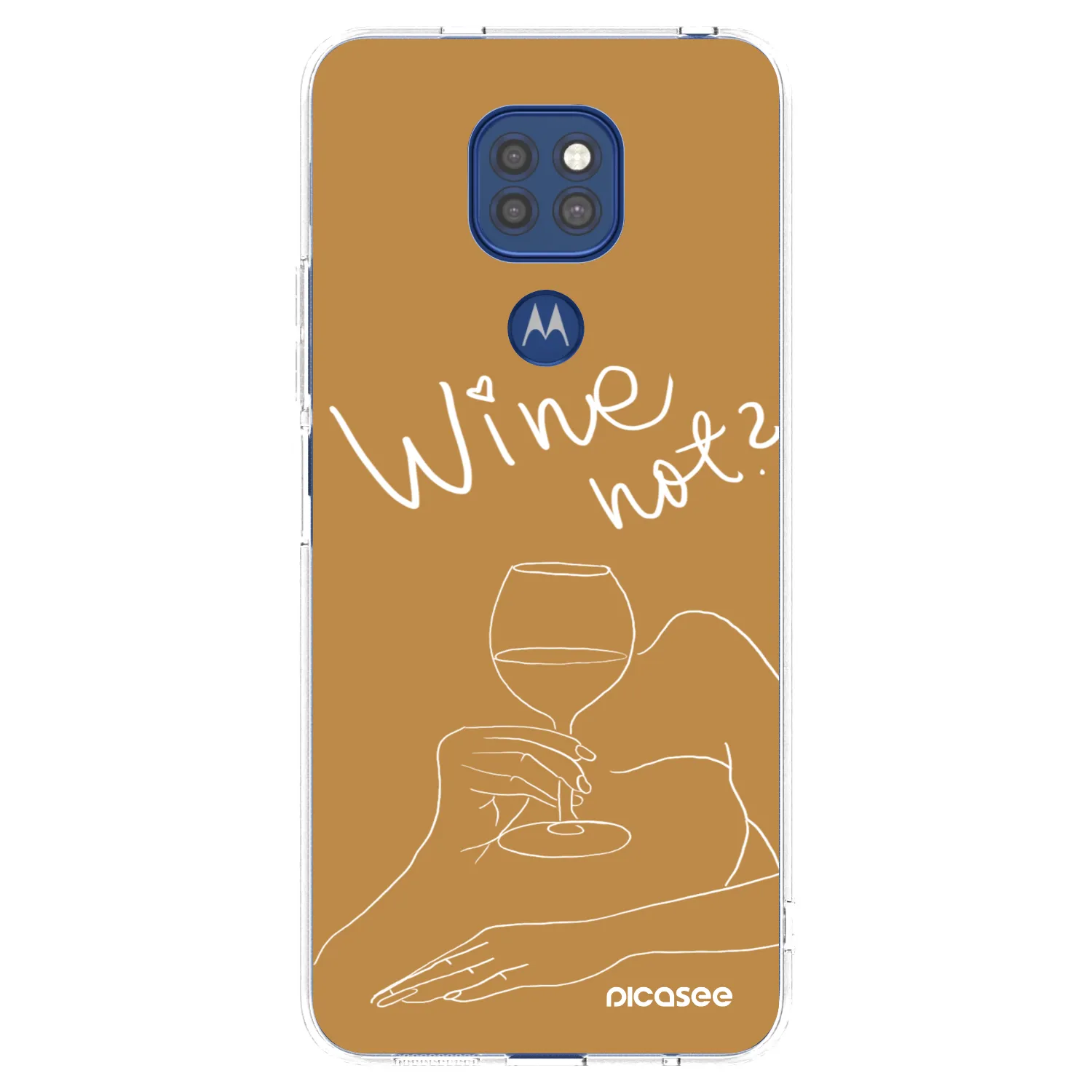 Picasee átlátszó szilikon tok az alábbi mobiltelefonokra Motorola Moto G9 Play - Wine not
