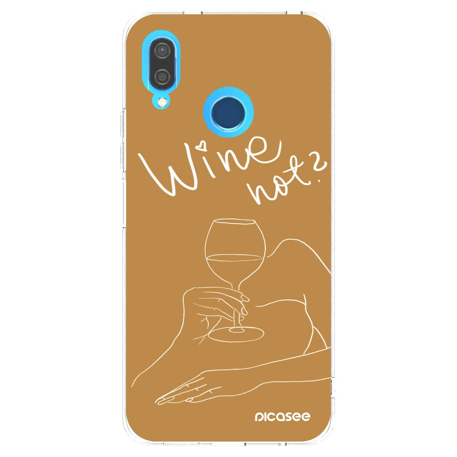 Picasee átlátszó szilikon tok az alábbi mobiltelefonokra Huawei P20 Lite - Wine not
