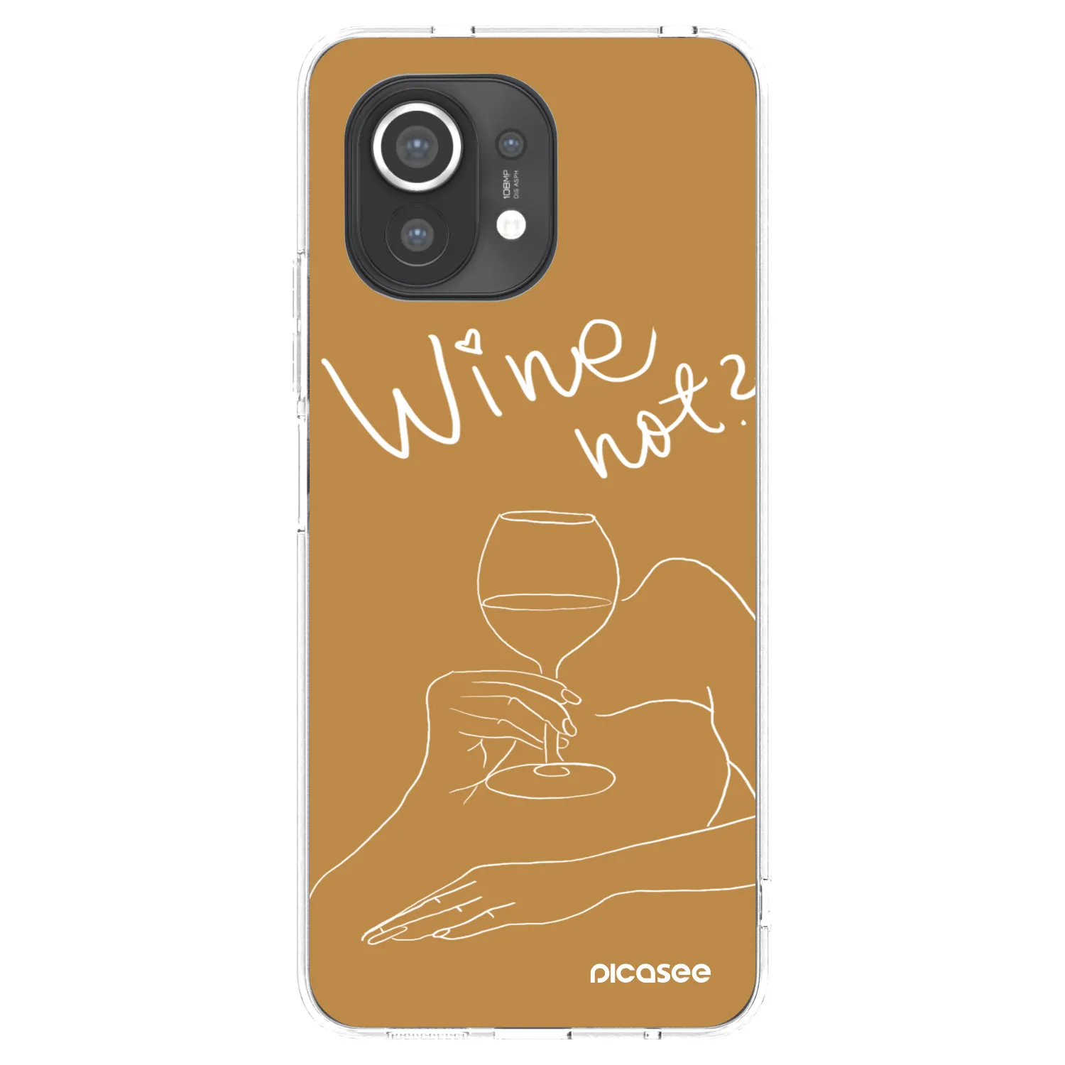 Picasee átlátszó szilikon tok az alábbi mobiltelefonokra Xiaomi Mi 11 - Wine not