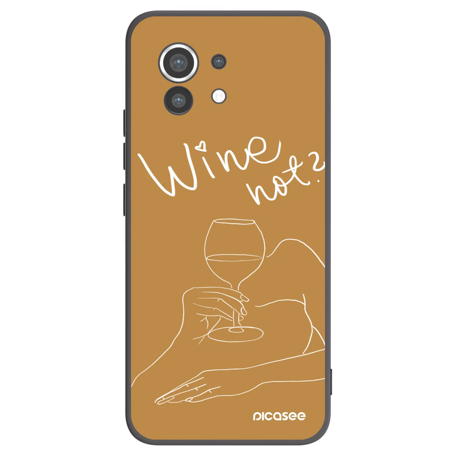 Picasee fekete szilikon tok az alábbi mobiltelefonokra Xiaomi Mi 11 - Wine not