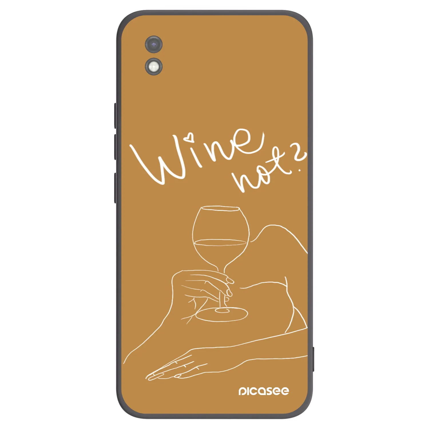 Picasee fekete szilikon tok az alábbi mobiltelefonokra Xiaomi Redmi 9AT - Wine not