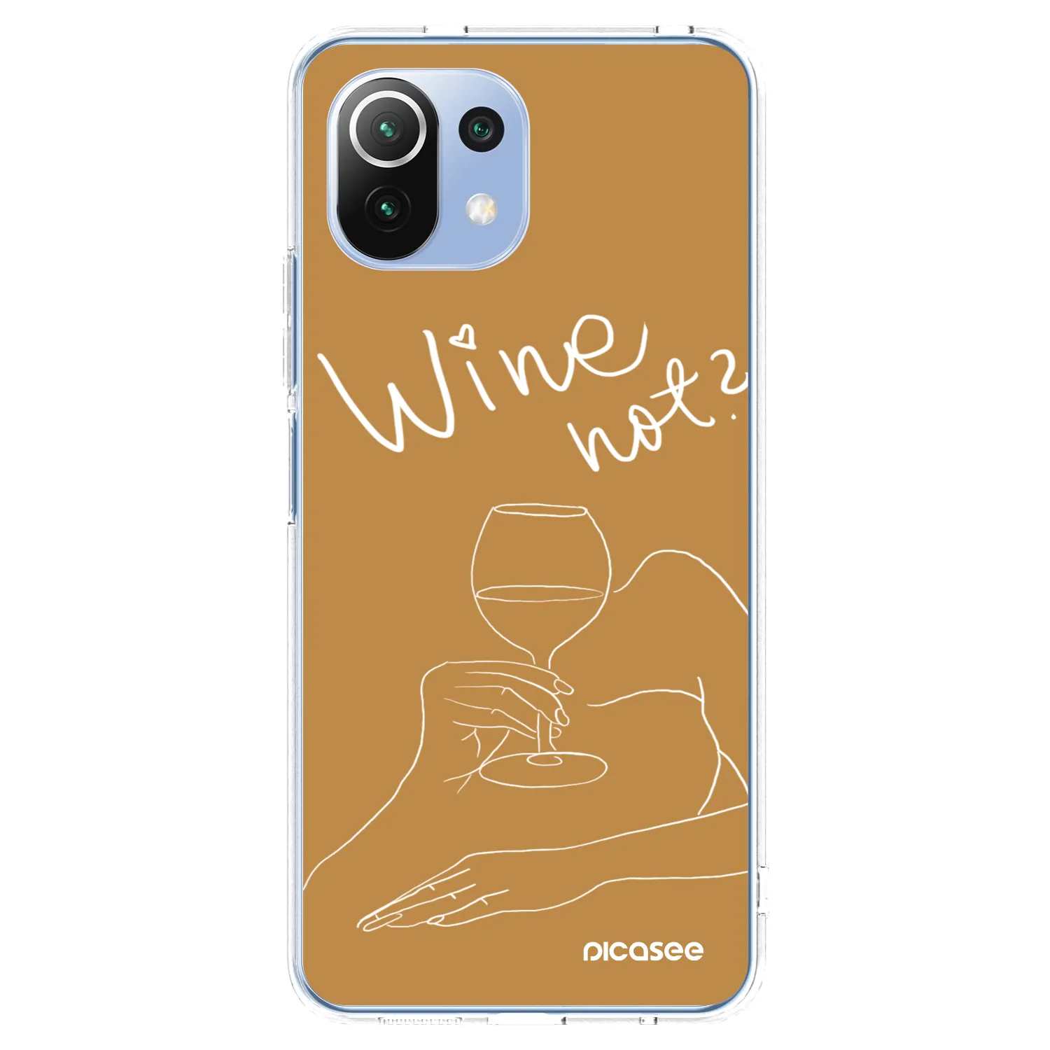 Picasee átlátszó szilikon tok az alábbi mobiltelefonokra Xiaomi Mi 11 Lite - Wine not