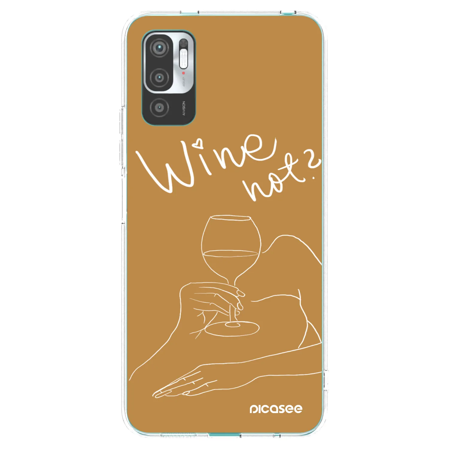 Picasee átlátszó szilikon tok az alábbi mobiltelefonokra Xiaomi Redmi Note 10 5G - Wine not