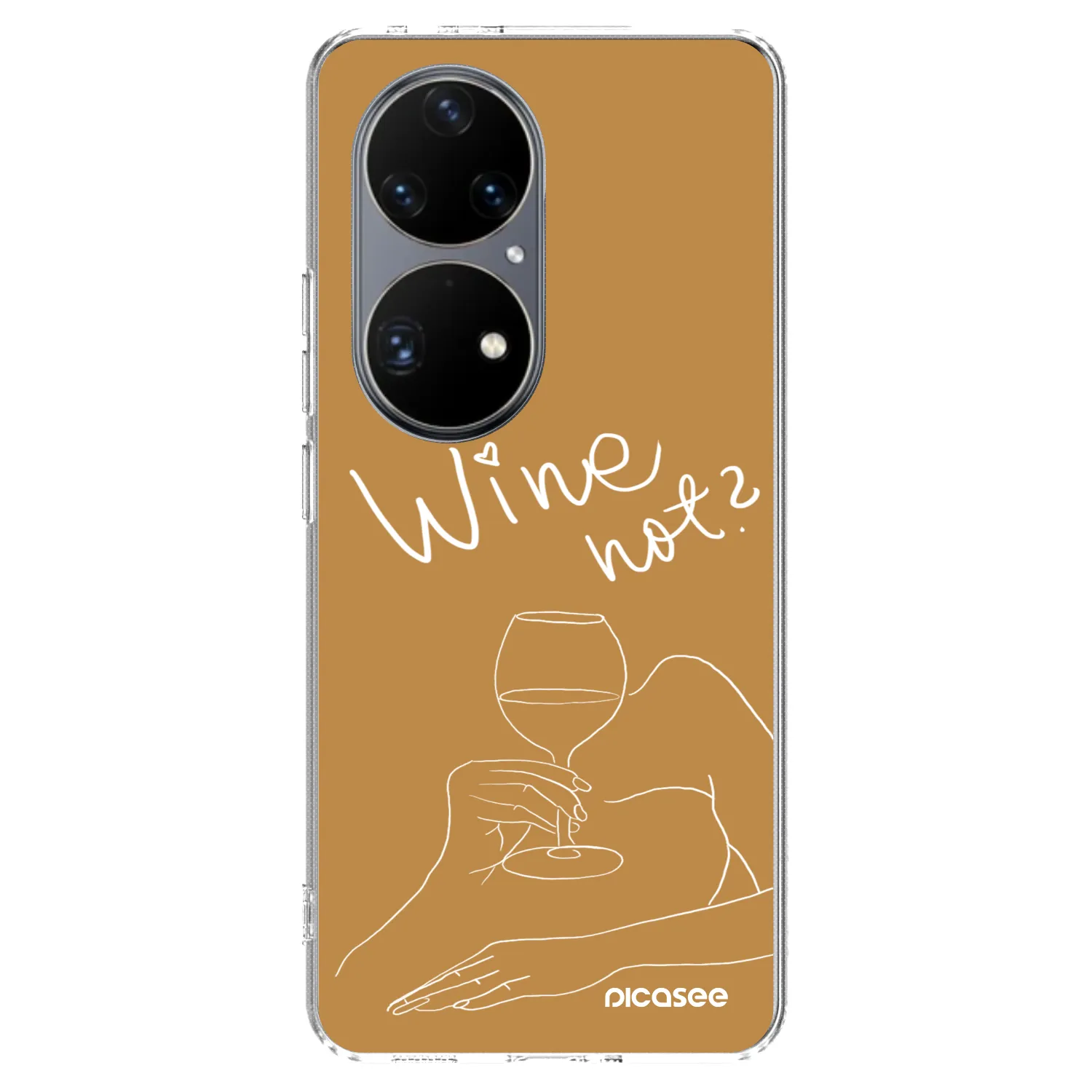 Picasee átlátszó szilikon tok az alábbi mobiltelefonokra Huawei P50 - Wine not