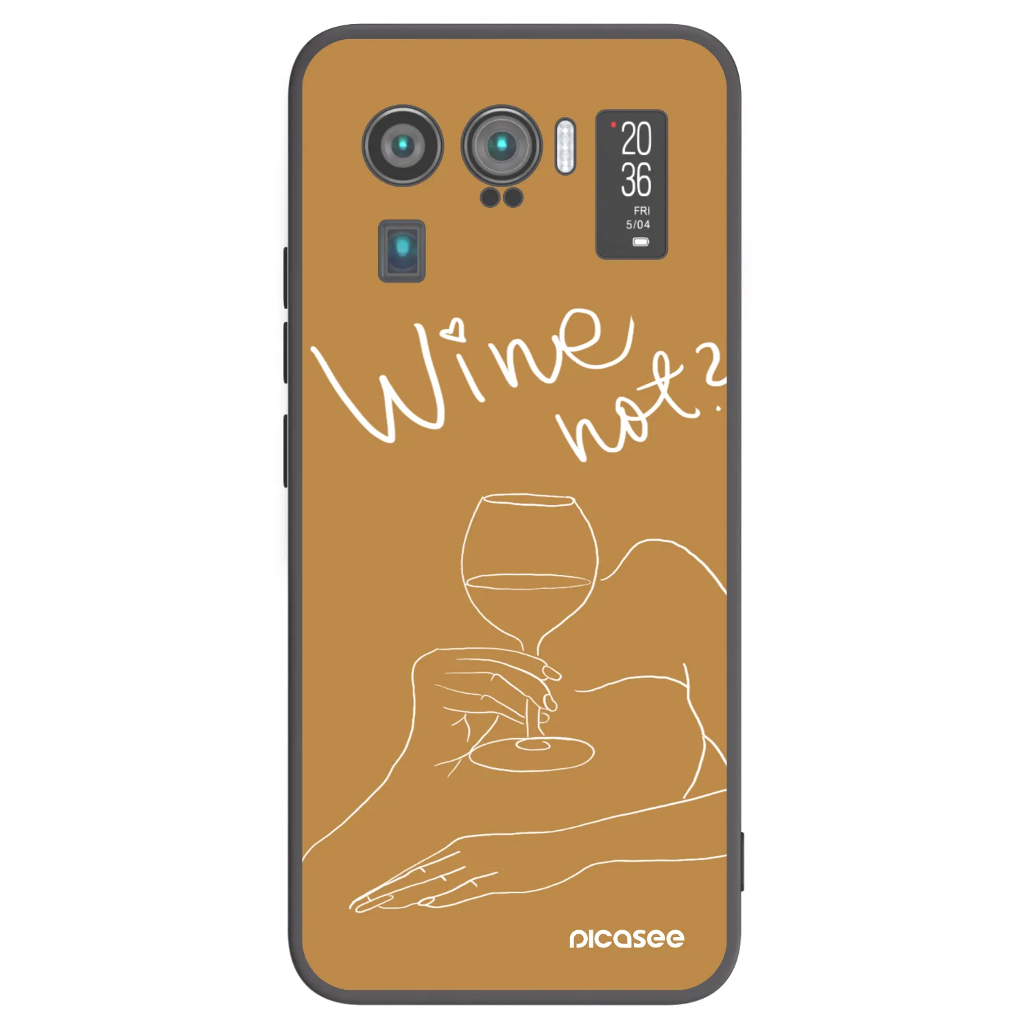 Picasee fekete szilikon tok az alábbi mobiltelefonokra Xiaomi Mi 11 Ultra - Wine not