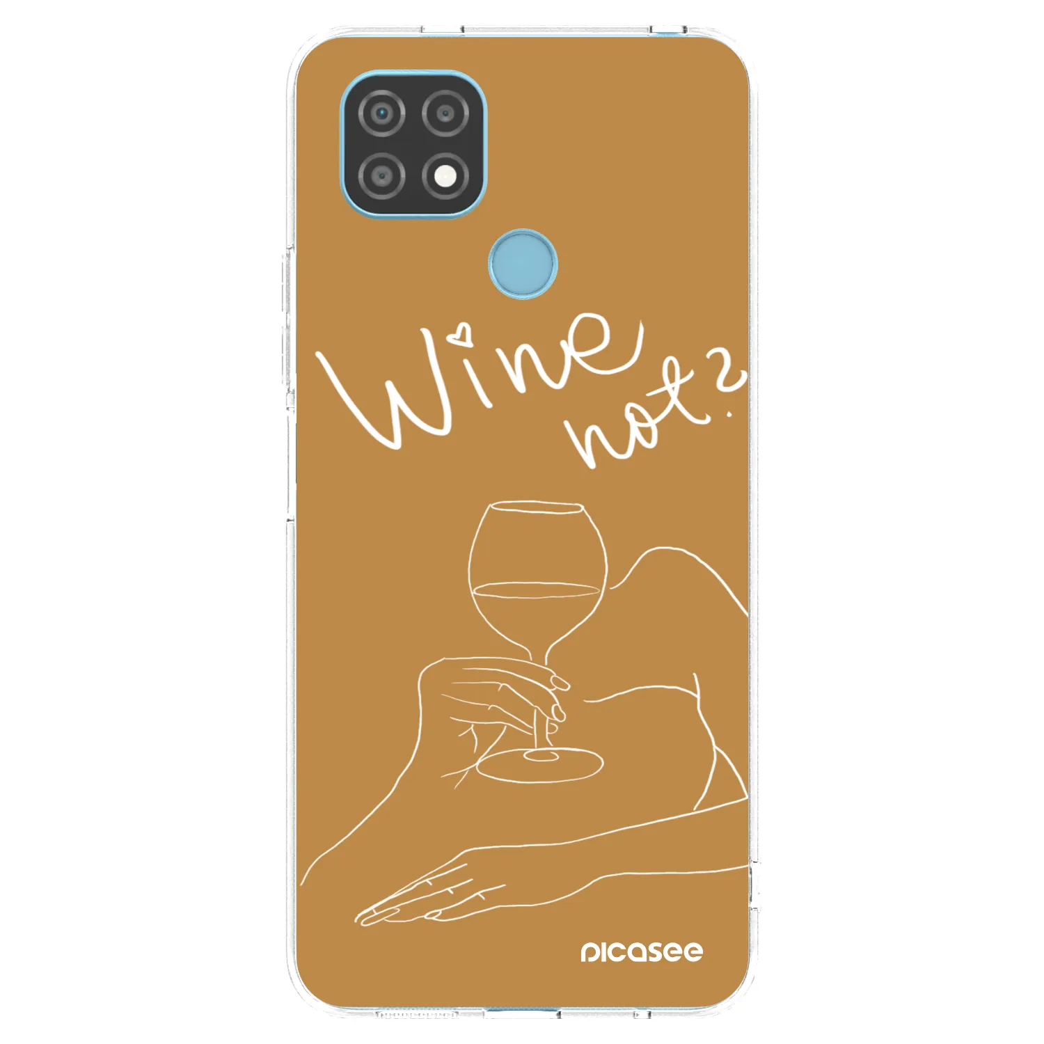 Picasee átlátszó szilikon tok az alábbi mobiltelefonokra Realme C21 - Wine not