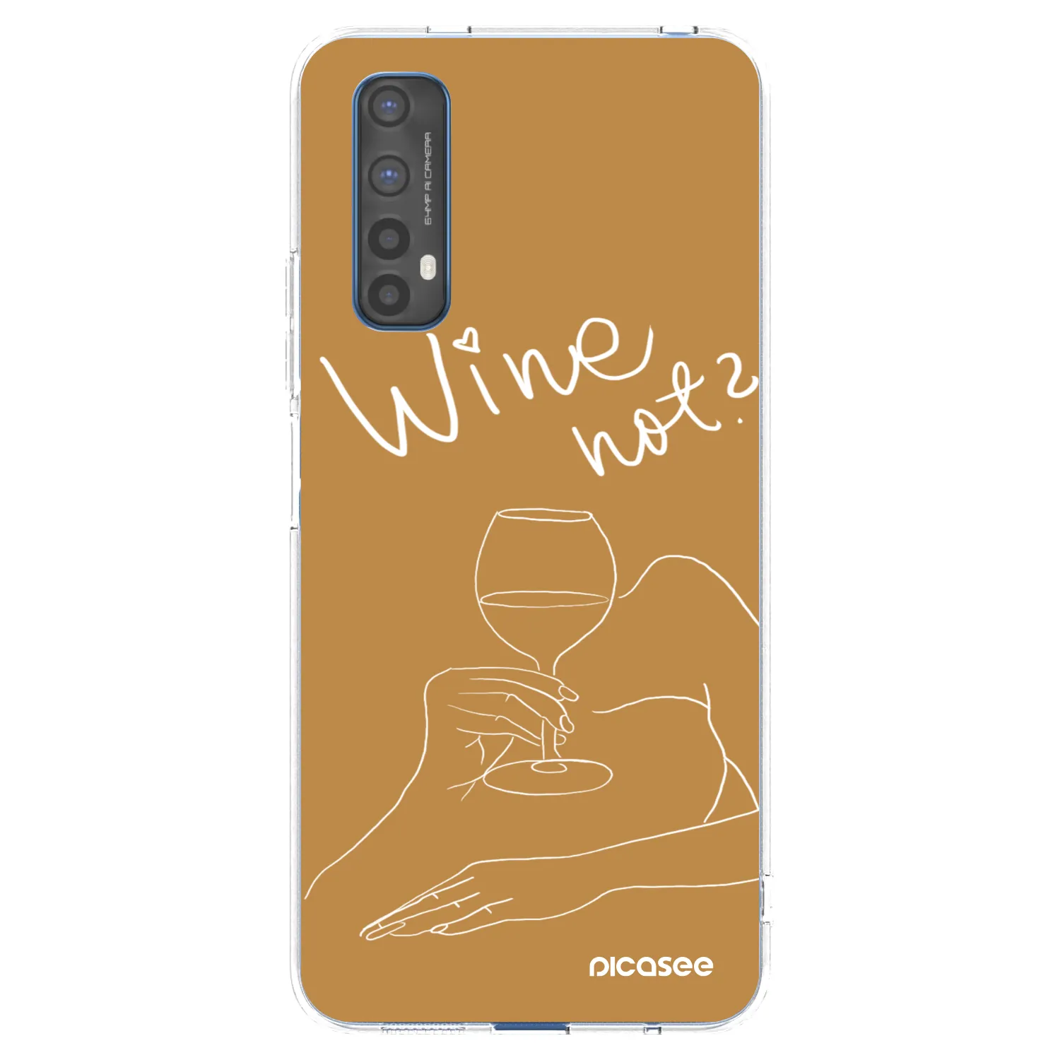 Picasee átlátszó szilikon tok az alábbi mobiltelefonokra Realme 7 - Wine not