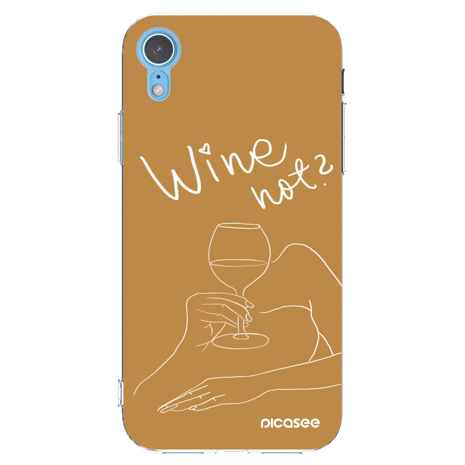 Picasee átlátszó szilikon tok az alábbi mobiltelefonokra Apple iPhone XR - Wine not