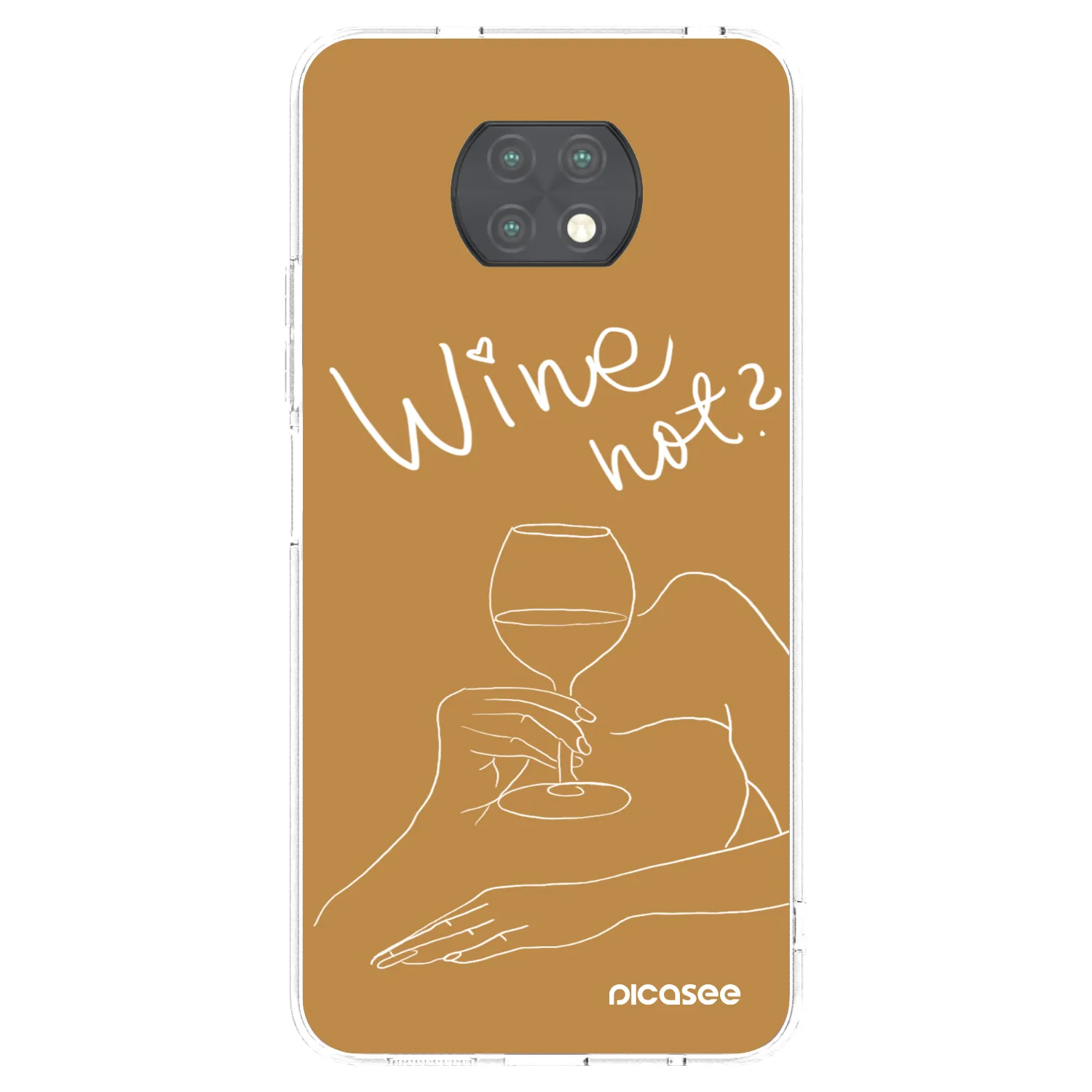 Picasee átlátszó szilikon tok az alábbi mobiltelefonokra Xiaomi Redmi Note 9T - Wine not
