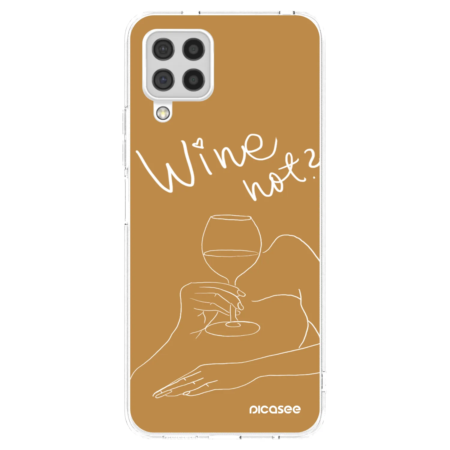 Picasee átlátszó szilikon tok az alábbi mobiltelefonokra Samsung Galaxy A22 A225F 4G - Wine not