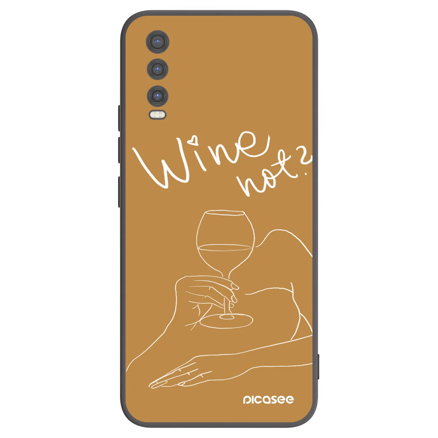Picasee fekete szilikon tok az alábbi mobiltelefonokra Vivo Y20s - Wine not