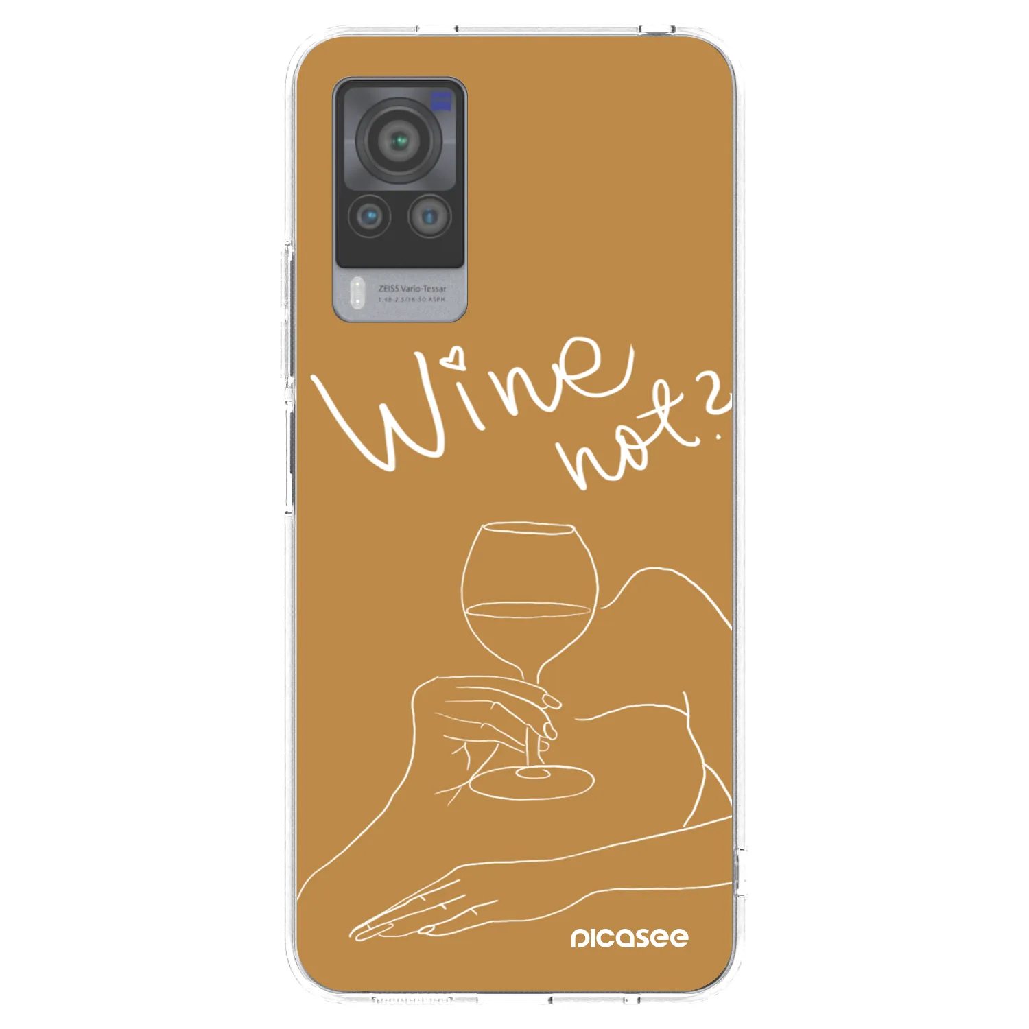 Picasee átlátszó szilikon tok az alábbi mobiltelefonokra Vivo X60 Pro 5G - Wine not