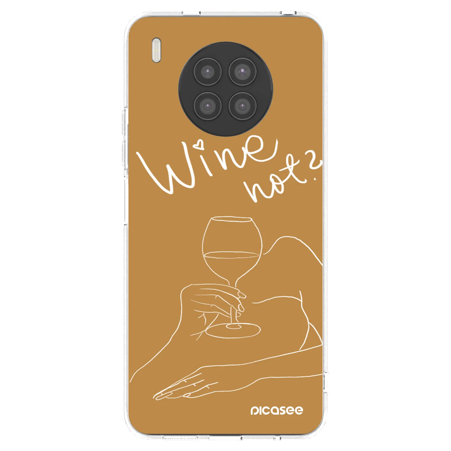 Picasee átlátszó szilikon tok az alábbi mobiltelefonokra Huawei Nova 8i - Wine not