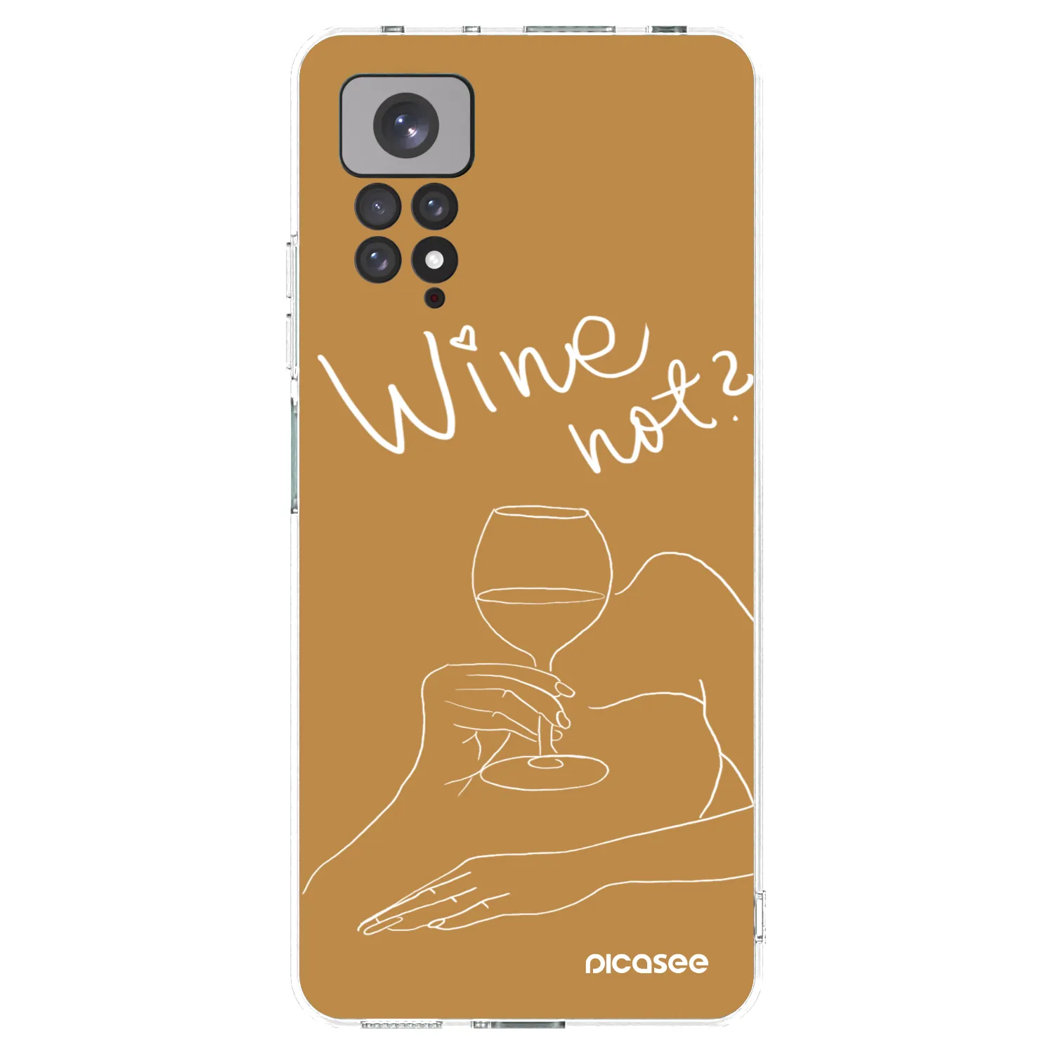 Picasee átlátszó szilikon tok az alábbi mobiltelefonokra Xiaomi Redmi Note 11 - Wine not