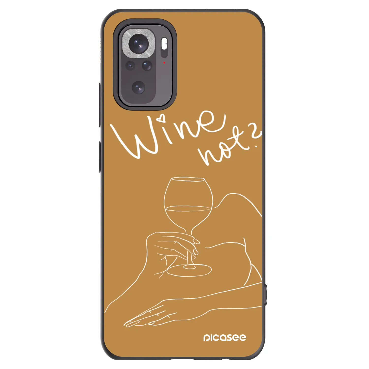 Picasee fekete szilikon tok az alábbi mobiltelefonokra Xiaomi Redmi Note 11S 4G - Wine not