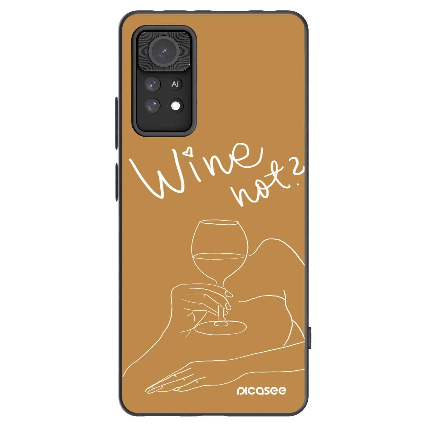 Picasee fekete szilikon tok az alábbi mobiltelefonokra Xiaomi Redmi Note 11 Pro - Wine not