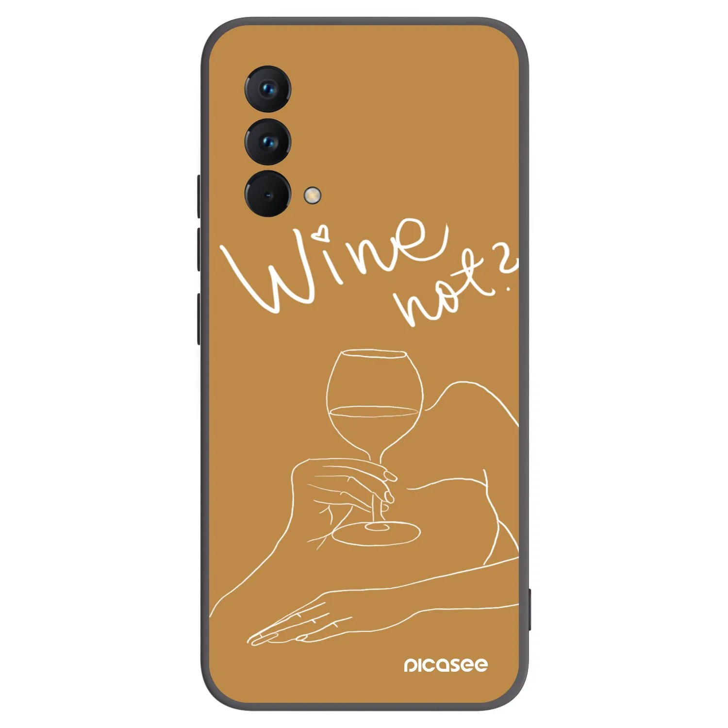Picasee fekete szilikon tok az alábbi mobiltelefonokra Realme GT Master Edition 5G - Wine not